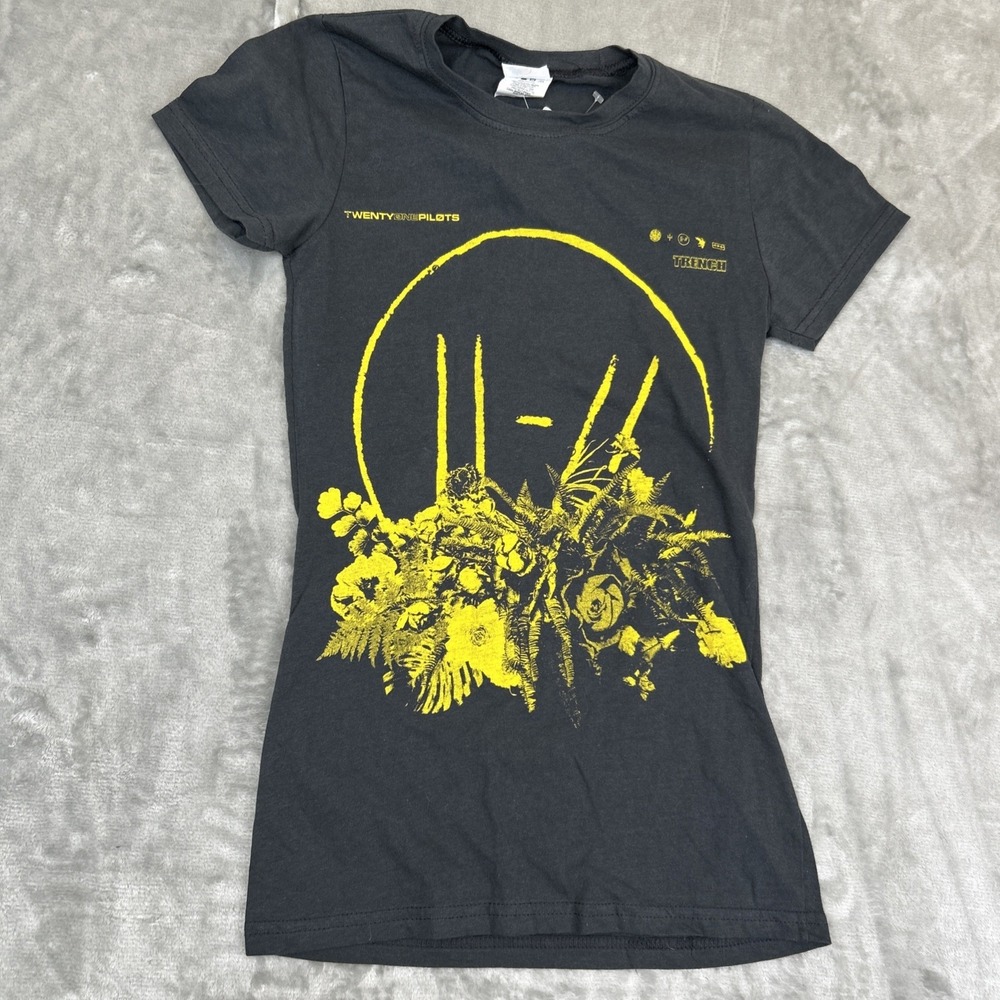 Twenty One Pilots T-shirt  Trench Reggae Music Black Cotton Children's M